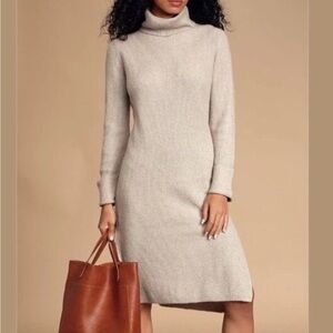 NWT Lulu's Grey Long Sleeve Turtleneck Dress